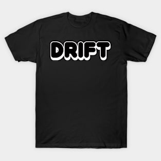 Drift Word Inverted Print T-Shirt